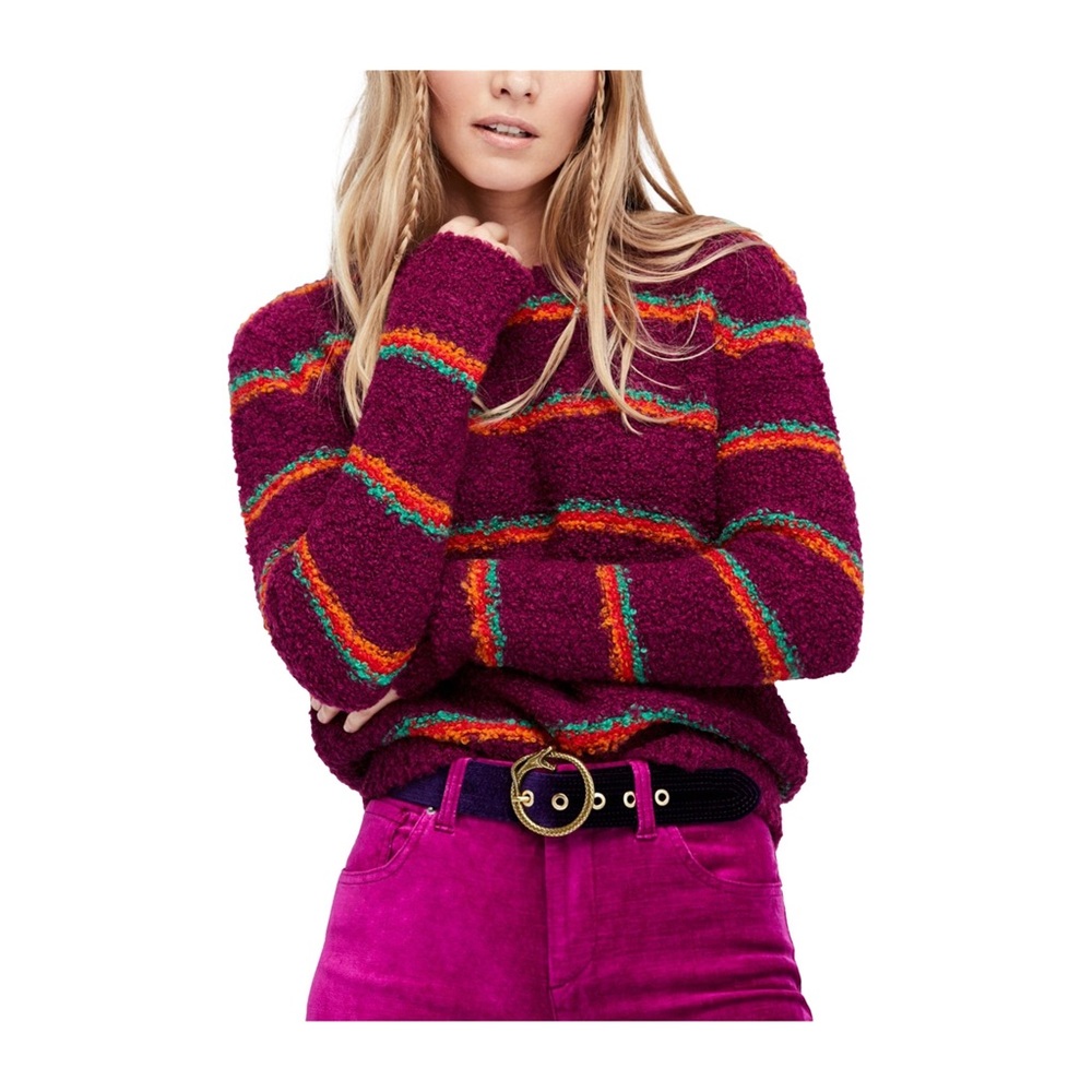 NWT Free People Striped Pullover Sweater Small